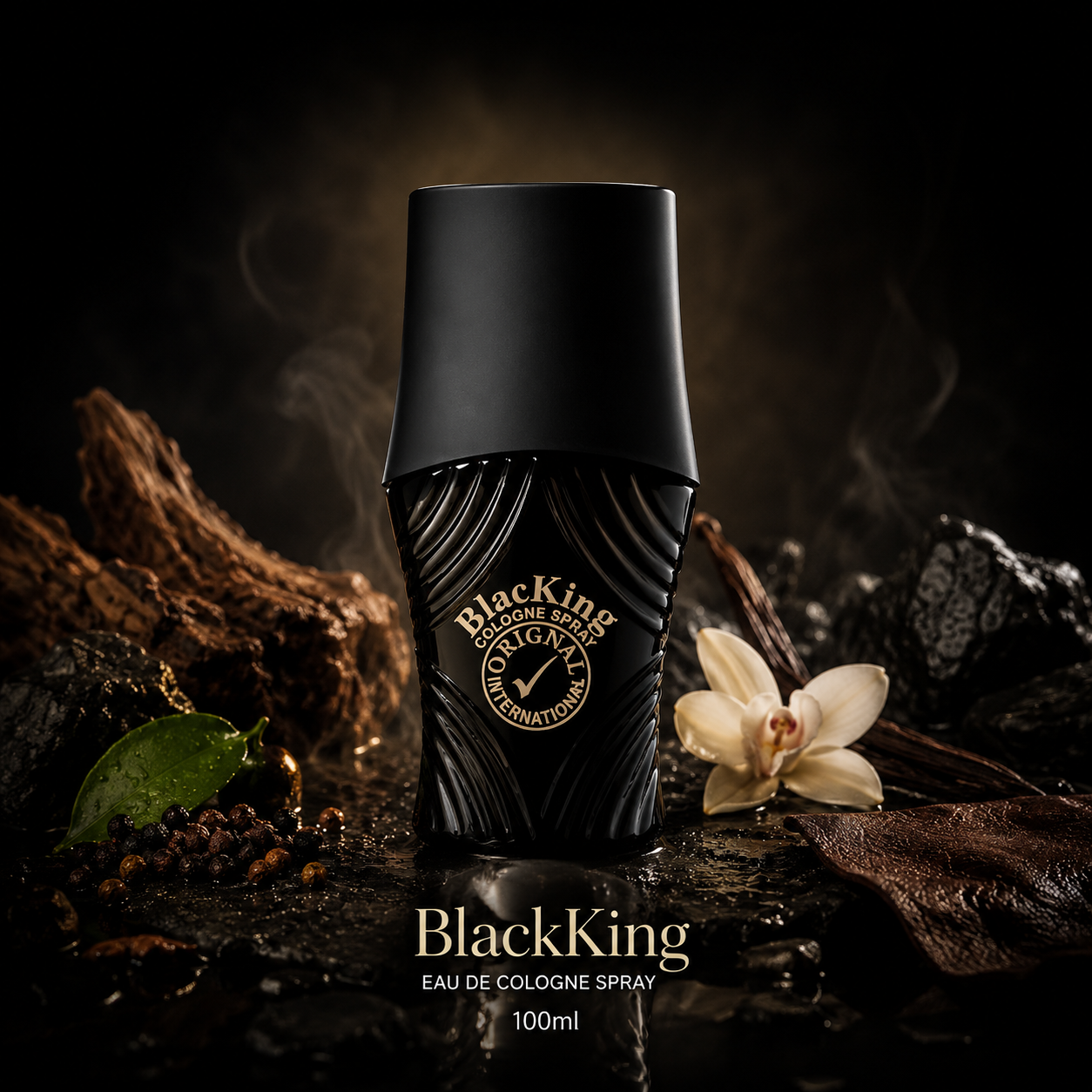 Black King Eau De Cologne Spray for Men 100ml – Long Lasting Oceanic Fragrance