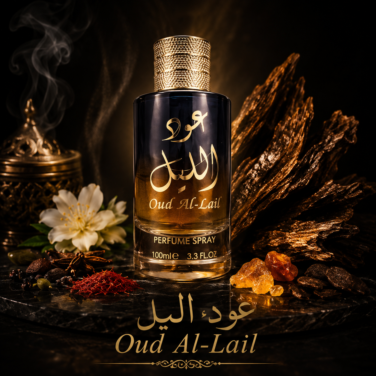 Impressions Oud Al Lail Perfume for Men 100ml - Long Lasting Arabic Fragrance