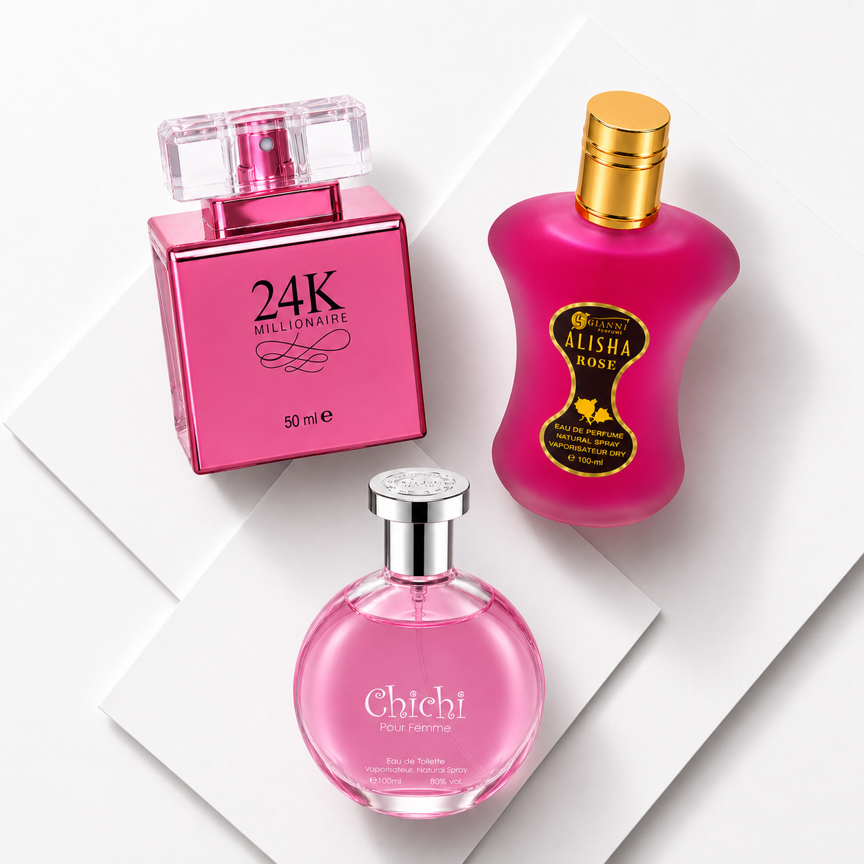 Noiraux Women's Perfume Gift Set – Pack of 3 (24K Millionaire, Alisha Rose & Sapil Chichi) EDP Fragrance Bundle